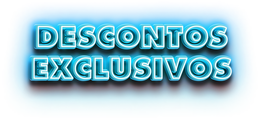 Lettering Exclusive Discounts Neon Blue